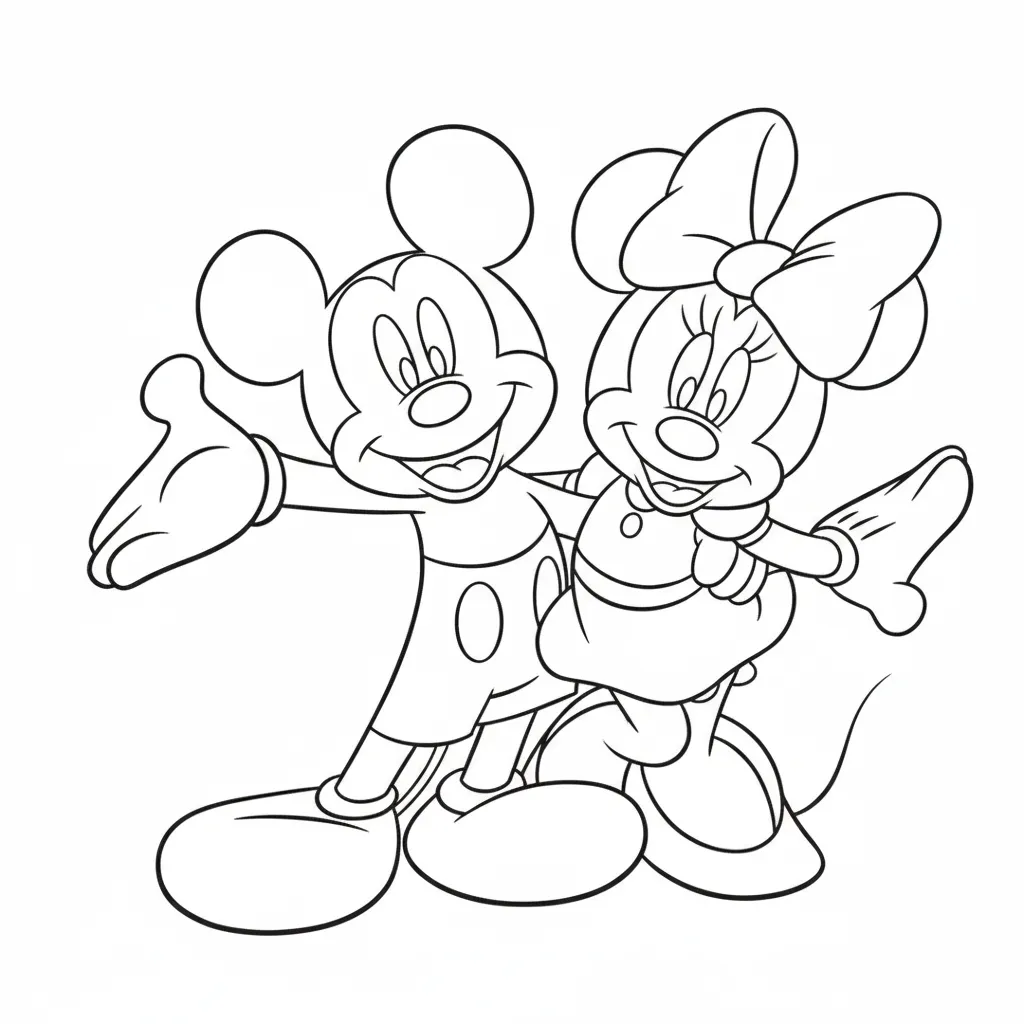 imprimir Mickey Mouse 2 para colorear