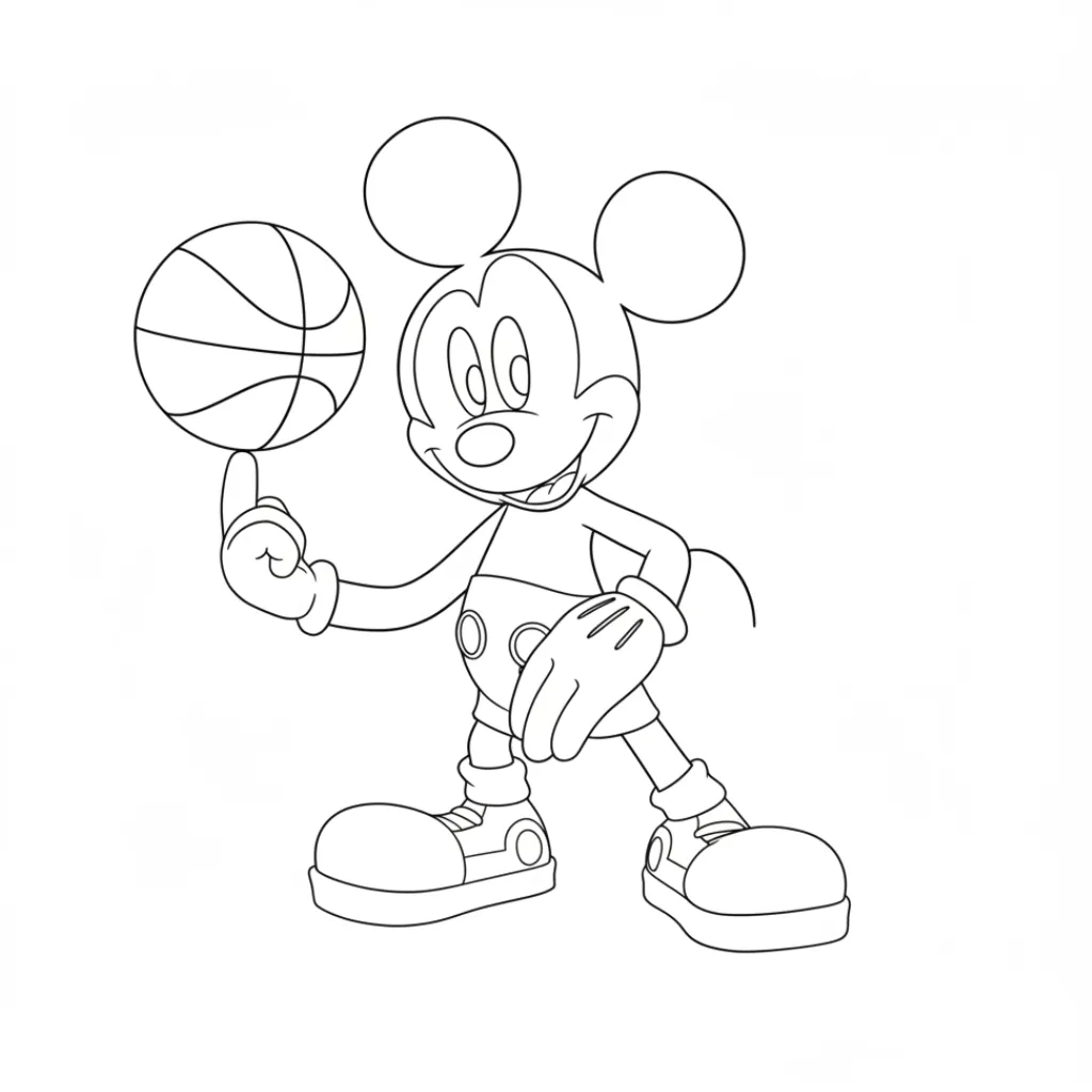 Mickey Mouse 21 para colorear para imprimir para niño de 10 años