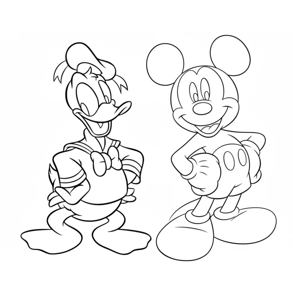 Mickey Mouse 8 para colorear para imprimir para niño de 9 años