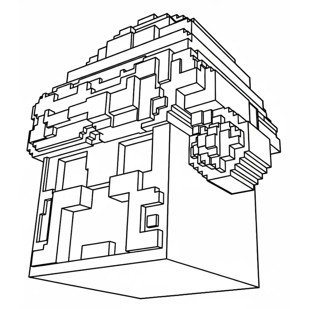 Minecraft de Navidad 17 para colorear en línea gratis