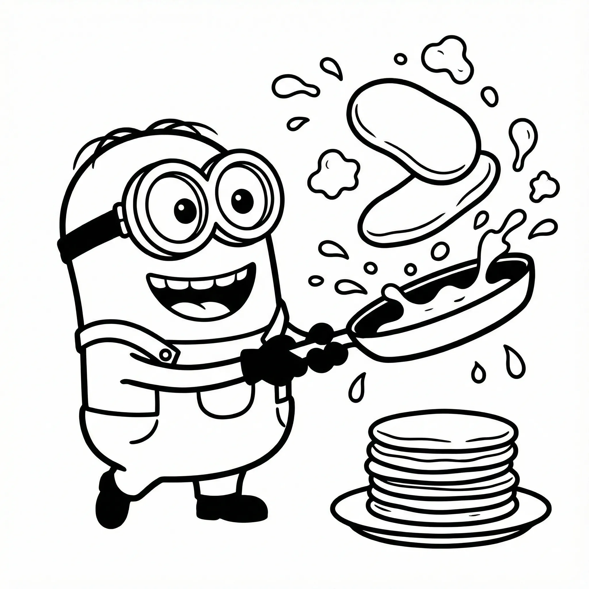 Minion 10 para colorear para imprimir para niño de 3 años