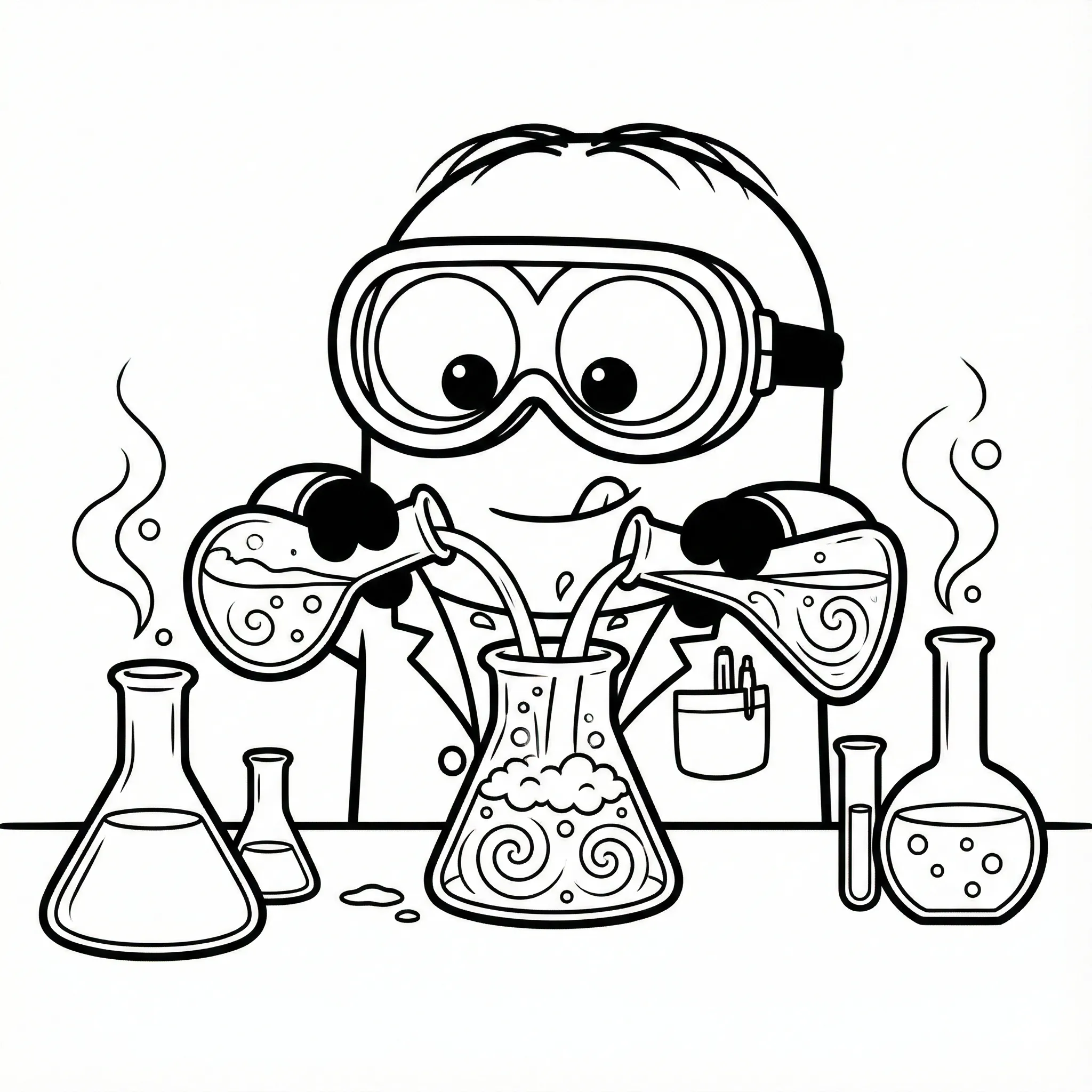 Minion 16 para colorear y recortar