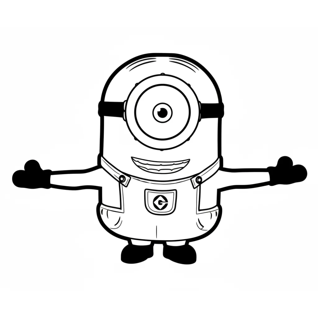 imagen de Minion 19 para colorear para niño