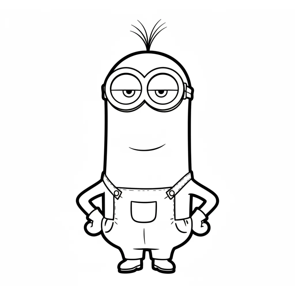 Minion 20 para colorear para niño gratis