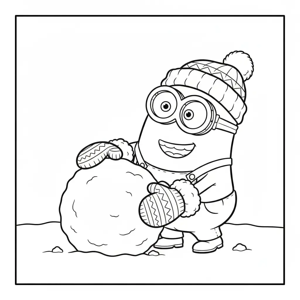 Minion de Navidad para colorear para imprimir para niños