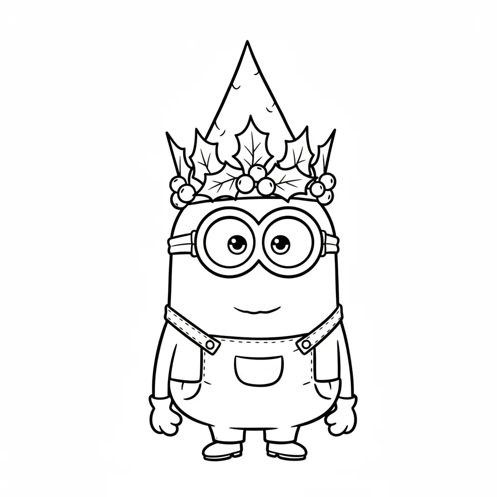 Minion de Navidad para colorear gratis
