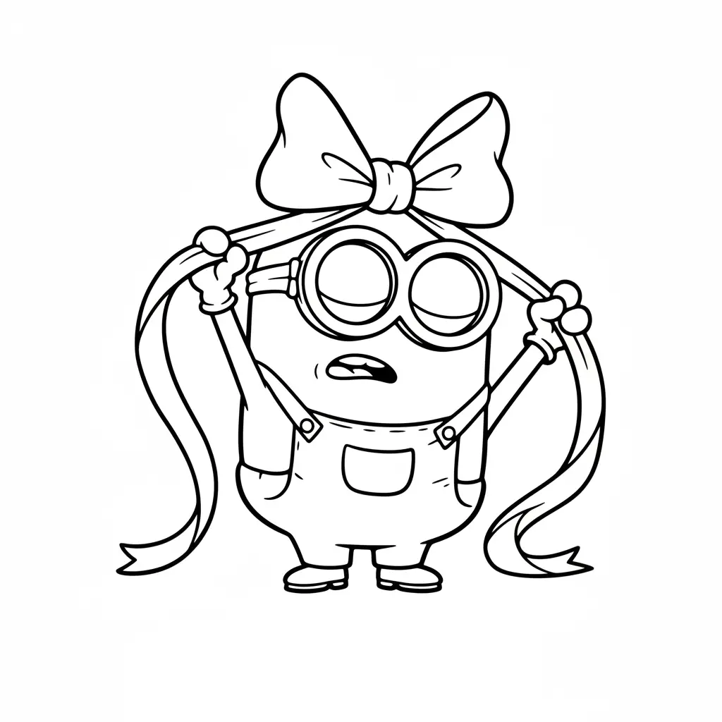 Minion de Navidad para colorear para niño gratis 1