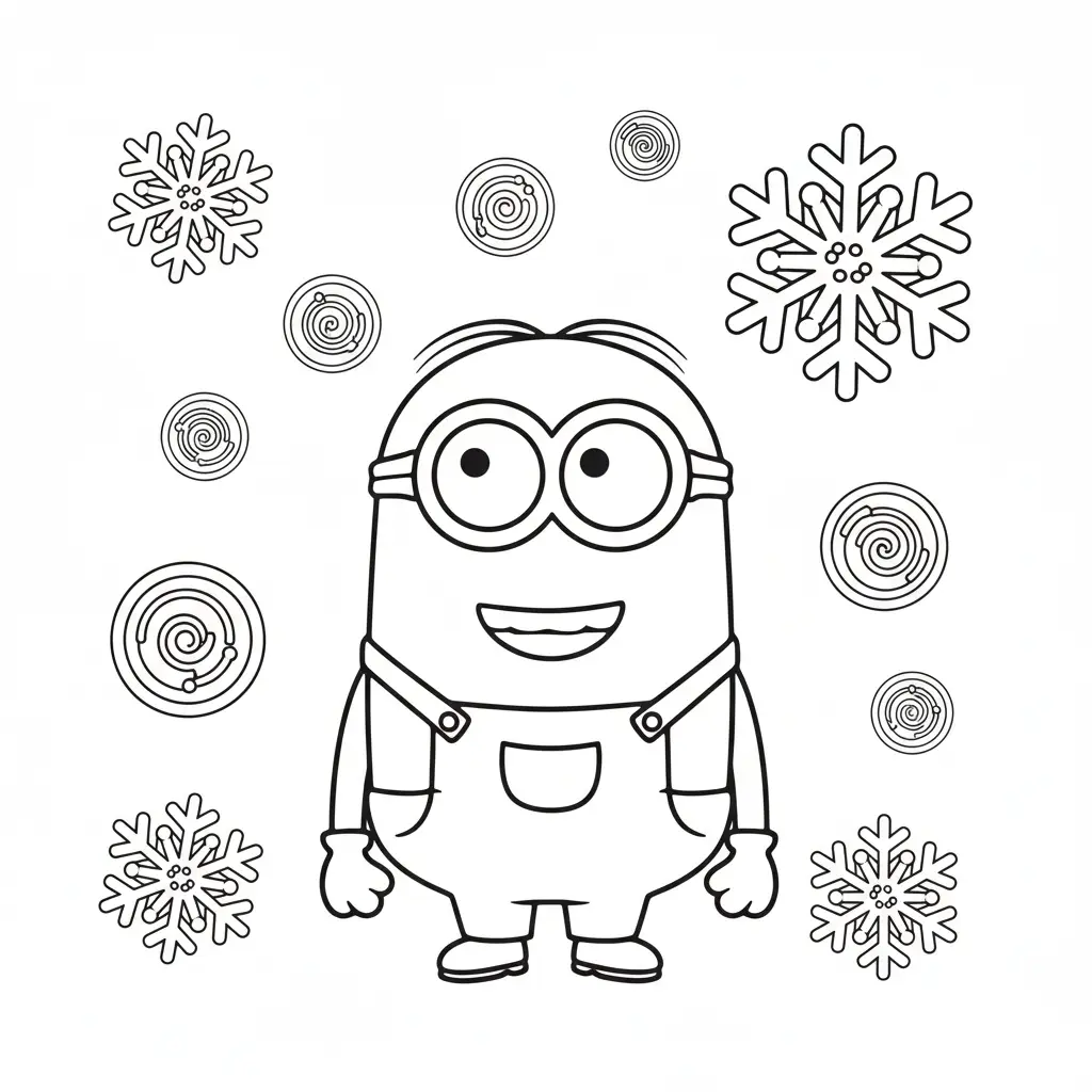 Minion de Navidad para colorear en línea gratis