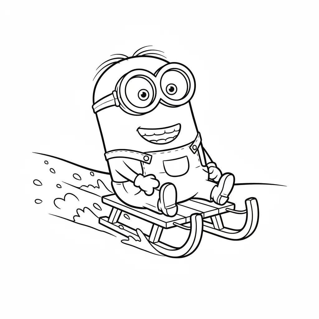 Minion de Navidad para colorear para niño de para imprimir