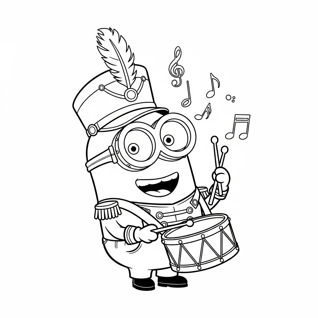 para imprimir Minion de Navidad para colorear gratis 1
