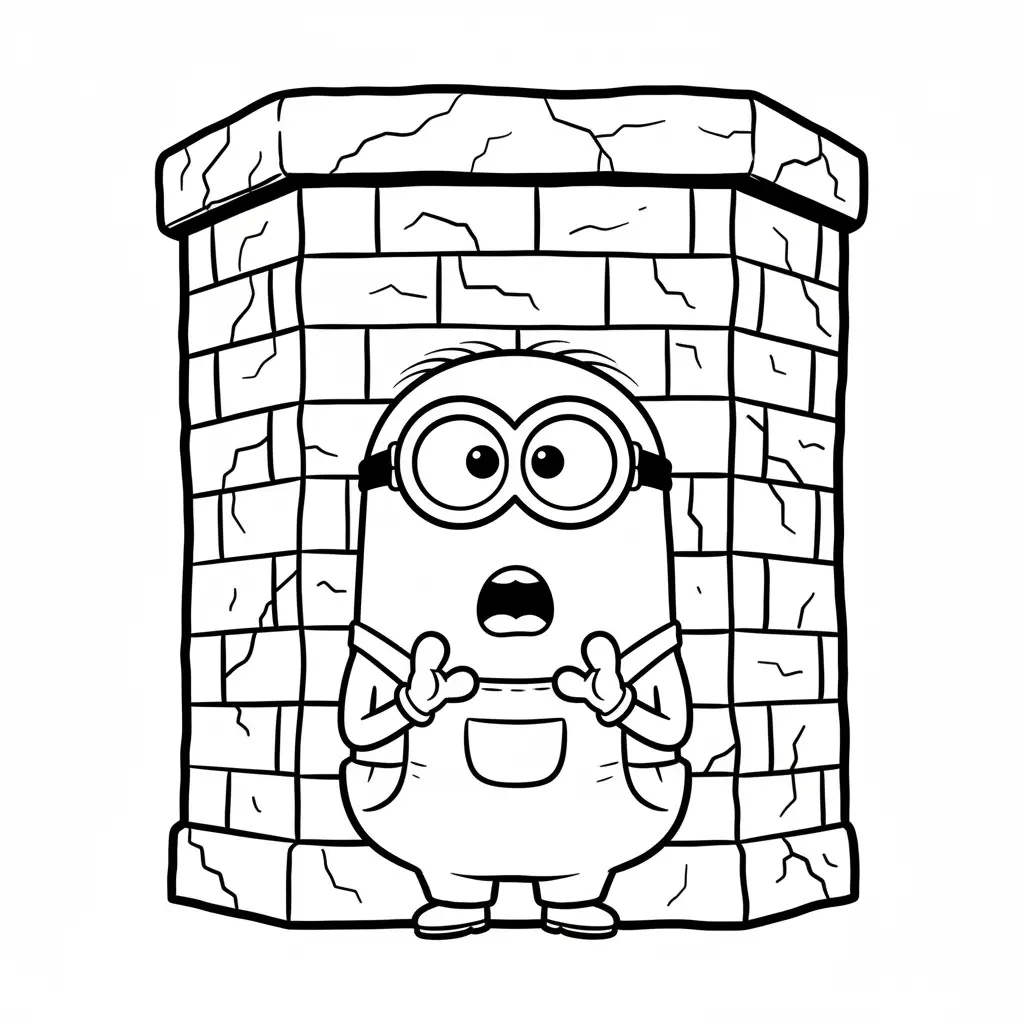 Minion de Navidad para colorear para imprimir pdf gratis