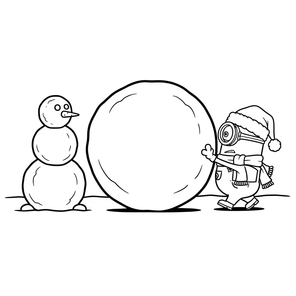 Minion de Navidad para colorear para imprimir gratis 3