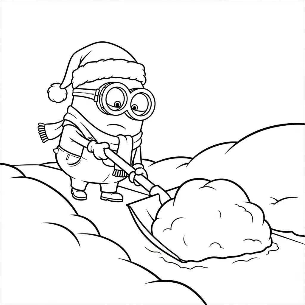 Minion de Navidad para colorear para imprimir pdf