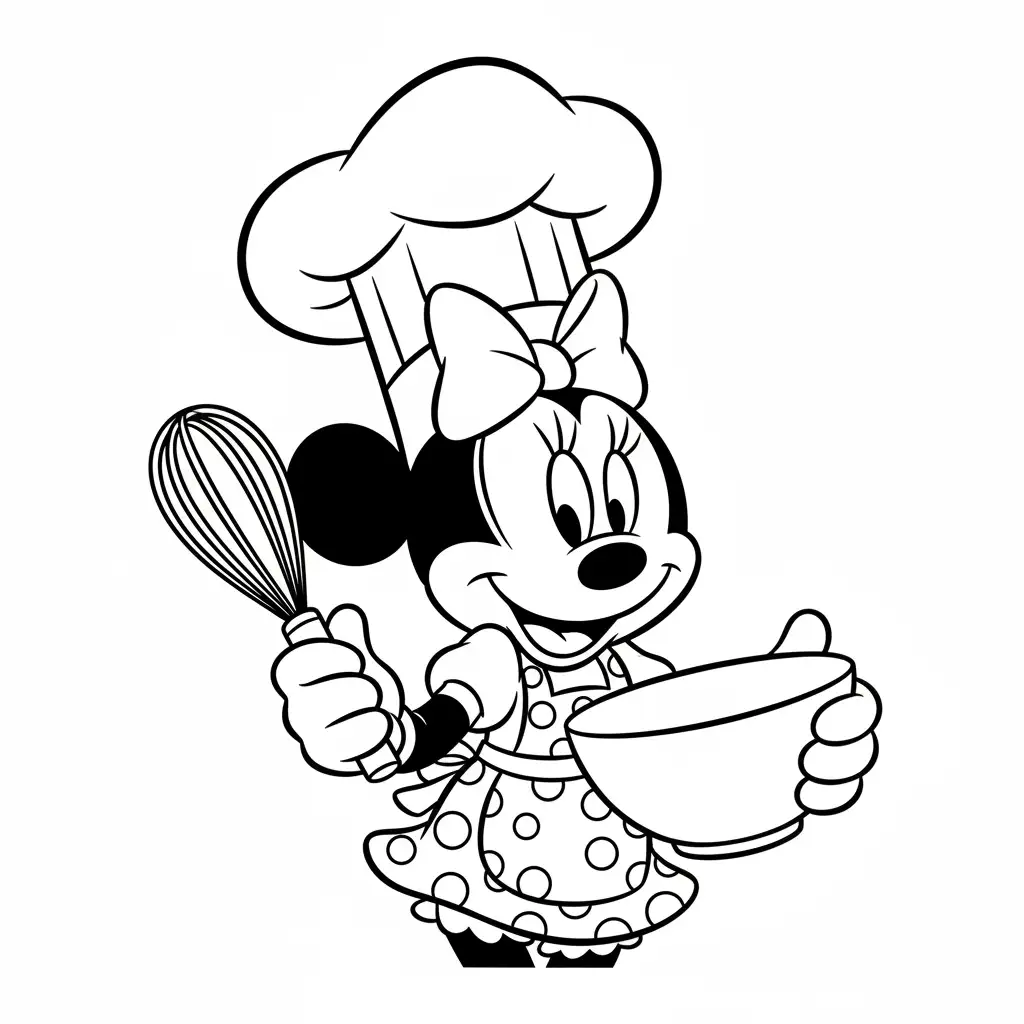 Minnie Mouse para colorear para imprimir para niño de 8 años 1