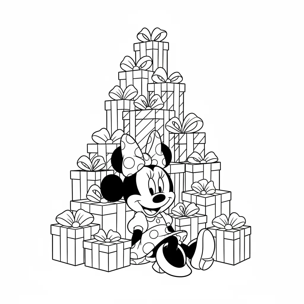 Minnie Mouse para colorear para imprimir para niño de 4 años