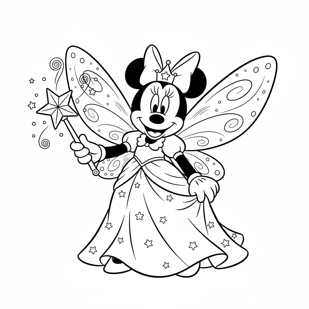 Minnie Mouse para colorear para imprimir gratis