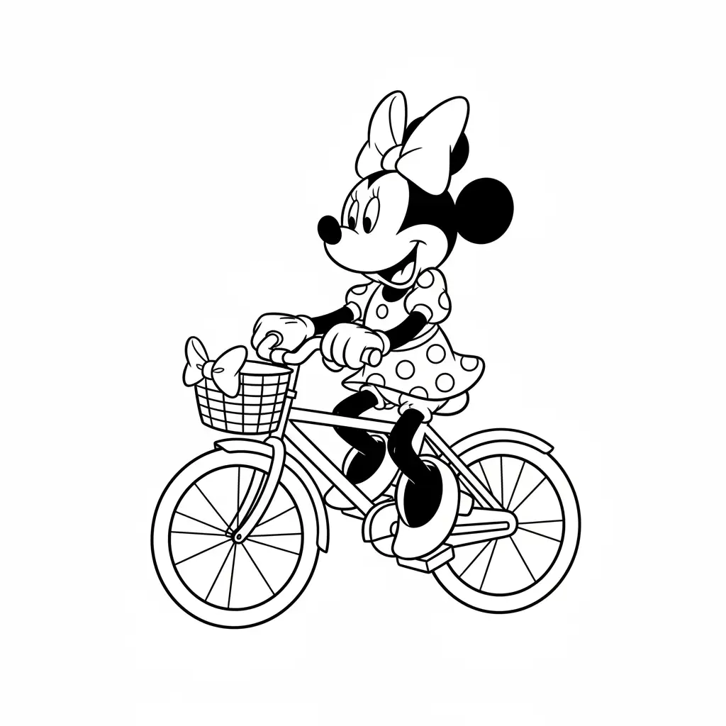 Minnie Mouse para colorear gratis para imprimir