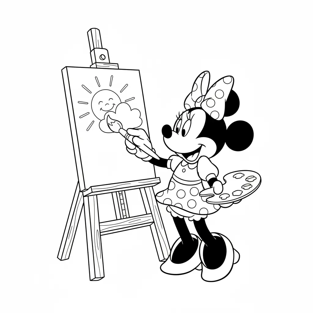 Minnie Mouse para colorear para niños