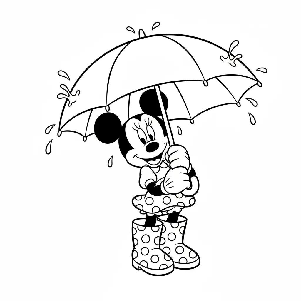 Minnie Mouse para colorear para imprimir para niño de 9 años 1