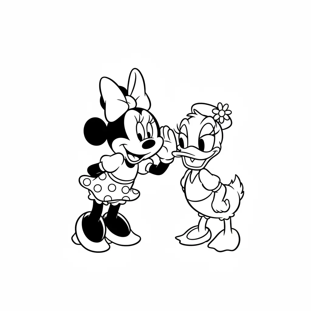 Minnie Mouse para colorear para imprimir pdf