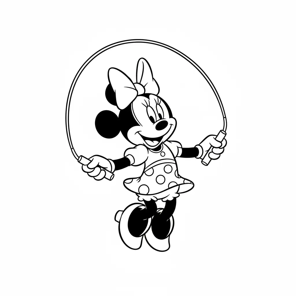 Minnie Mouse para colorear para imprimir gratis 1