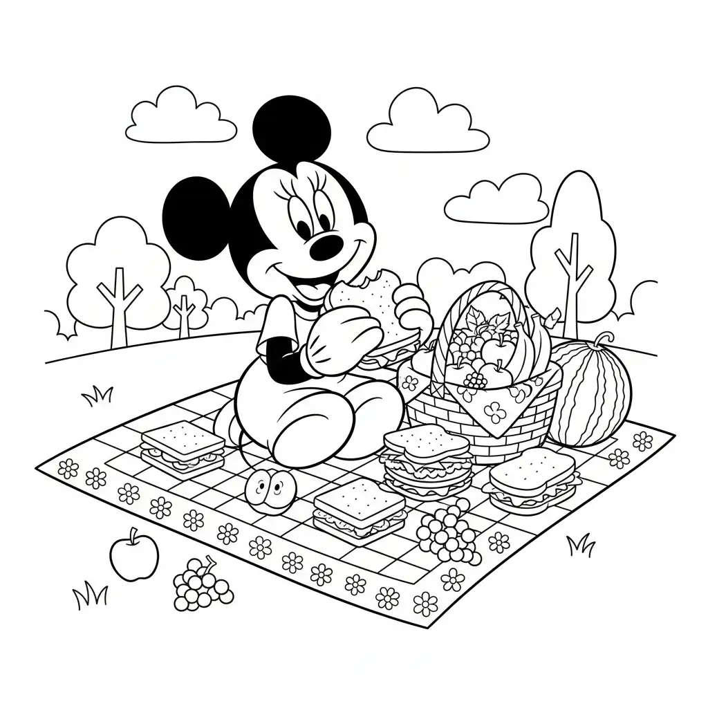 Minnie Mouse para colorear en línea