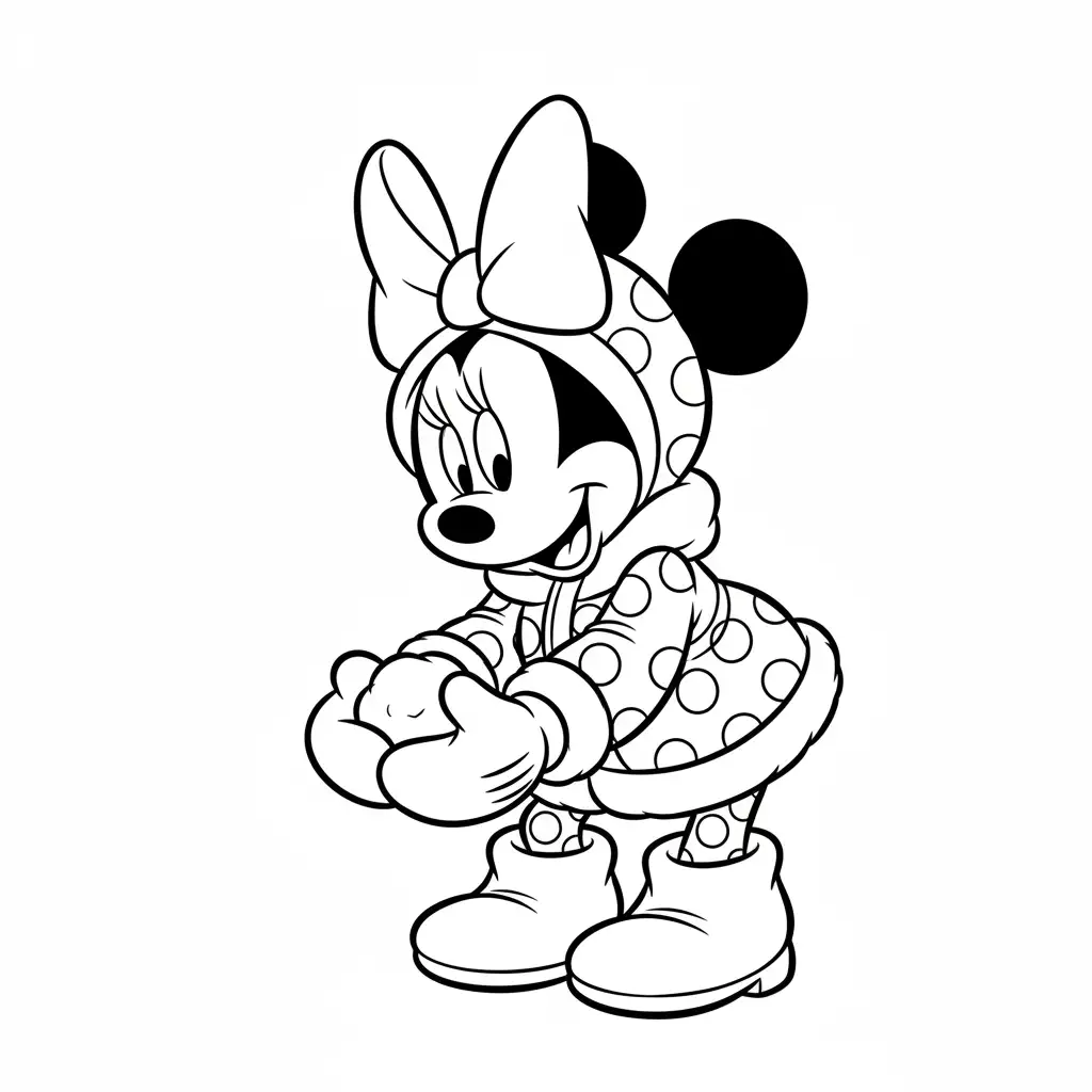 Minnie Mouse para colorear para niño de 3 años