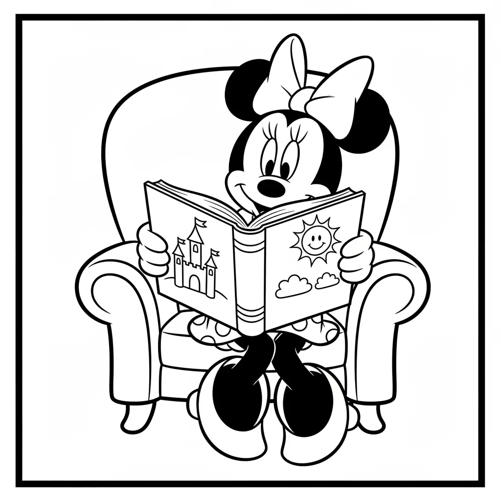 Minnie Mouse para colorear para imprimir a4