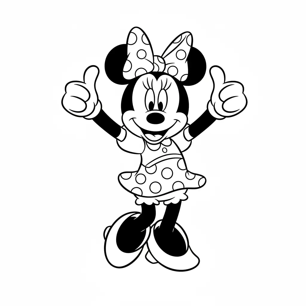 Minnie Mouse para colorear para imprimir para niño de 6 años