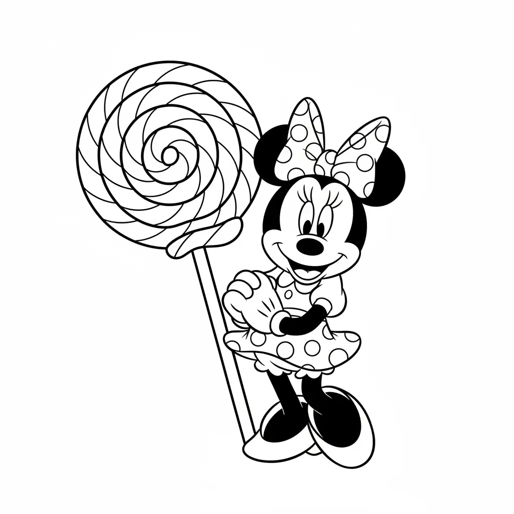 Minnie Mouse para colorear para imprimir 1
