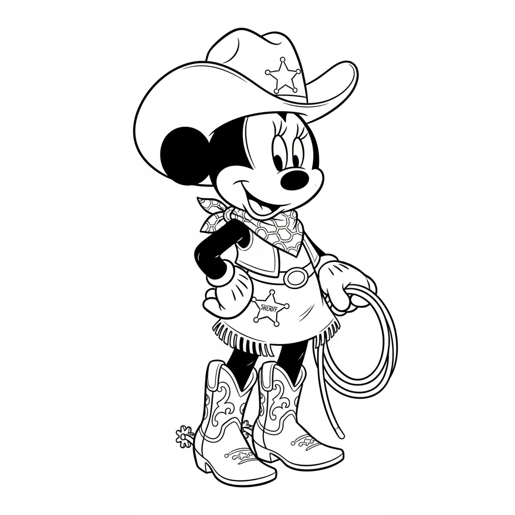 Minnie Mouse para colorear para imprimir para niño de 10 años 1