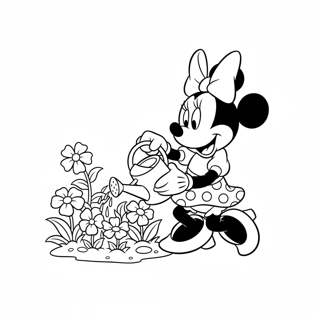 Minnie Mouse para colorear para imprimir a4 1