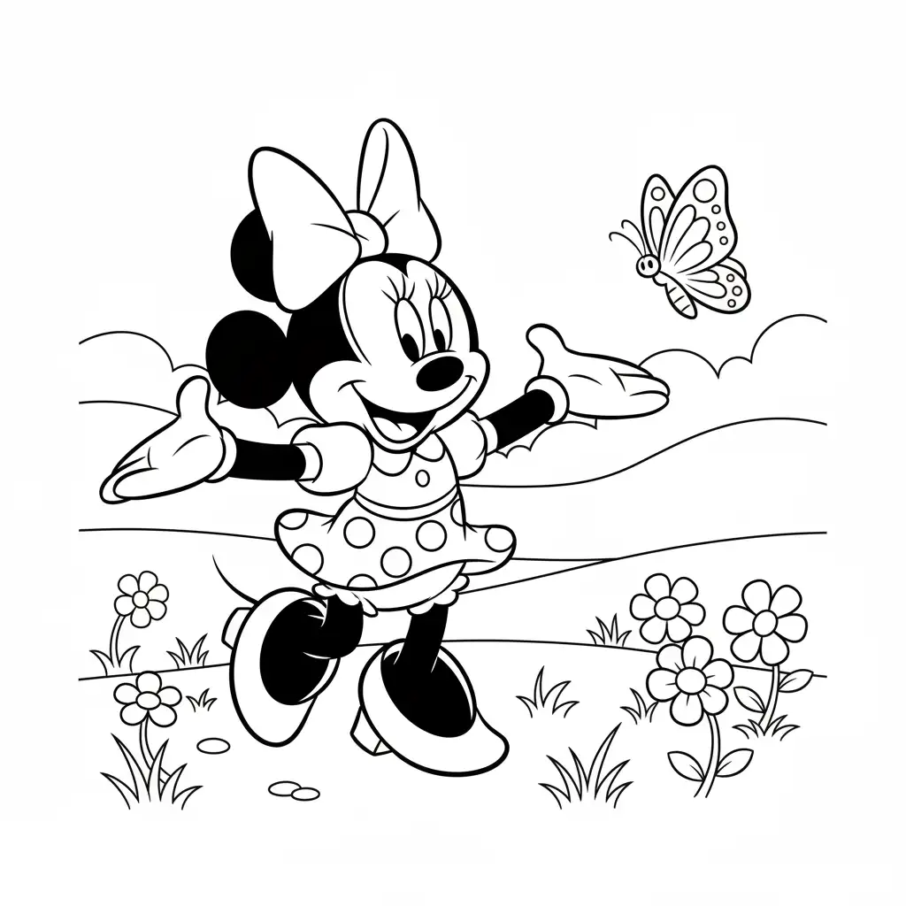 Minnie Mouse para colorear gratis