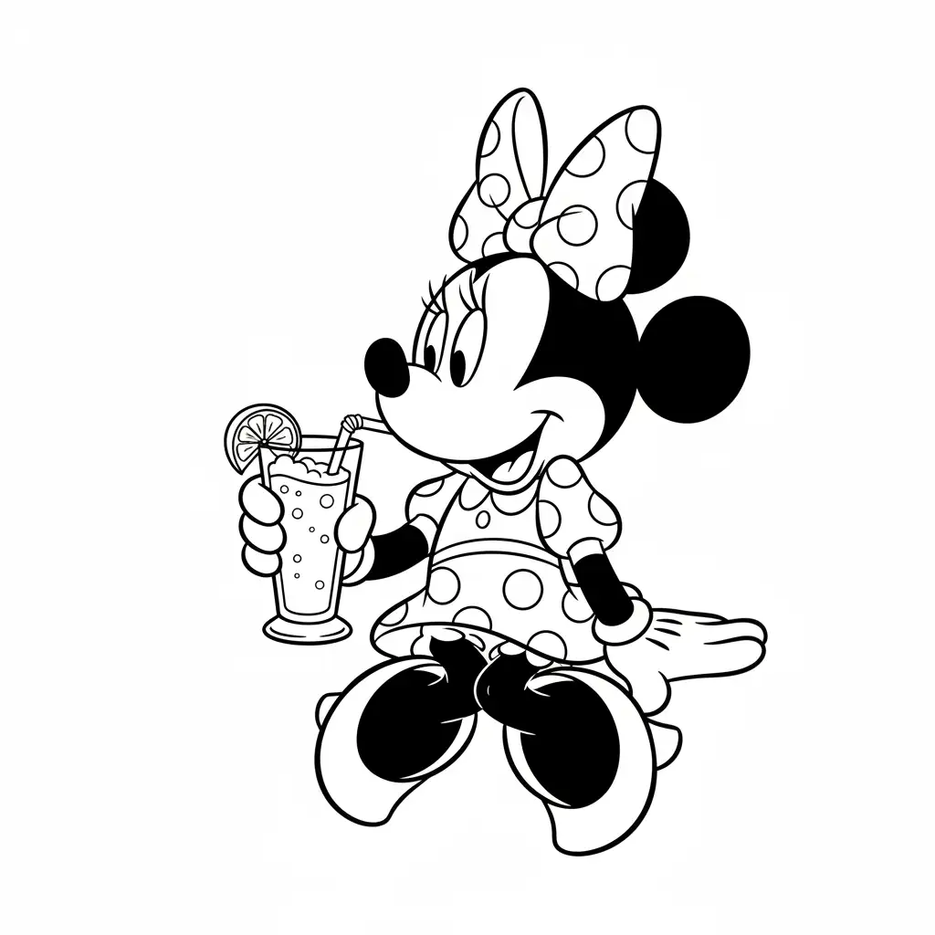 Minnie Mouse para colorear para imprimir para niño de 10 años