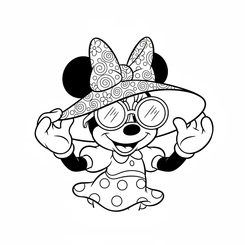 Minnie Mouse para colorear para descargar