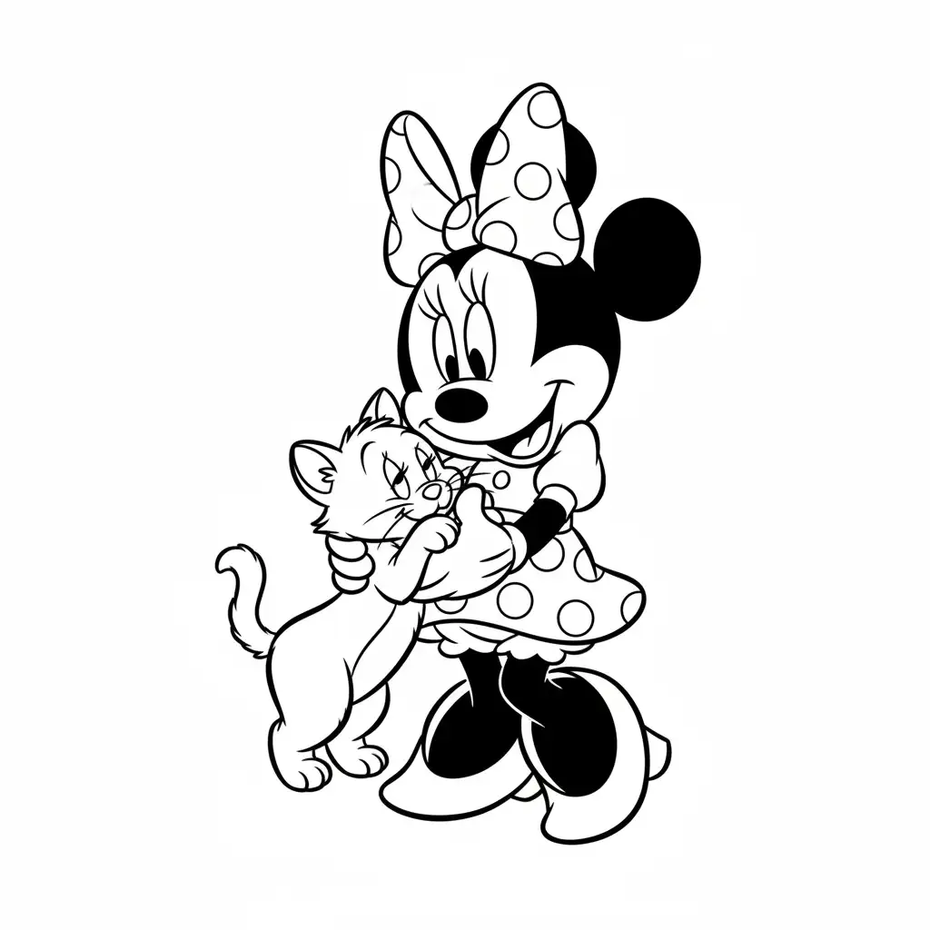 Minnie Mouse para colorear para imprimir para niños
