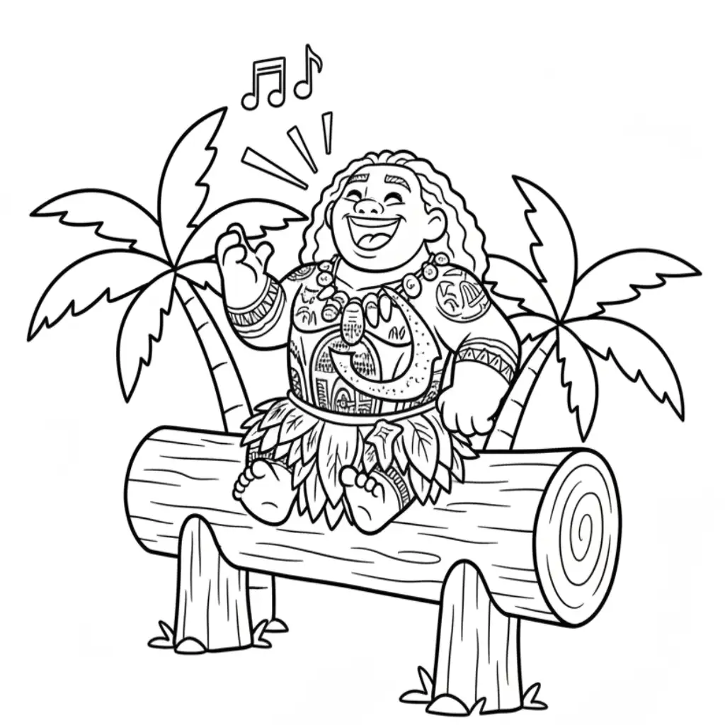 Moana para colorear para niño de 8 años 1