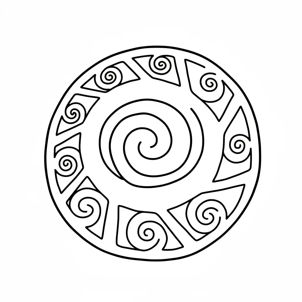 Moana para colorear para niño de 4 años 1