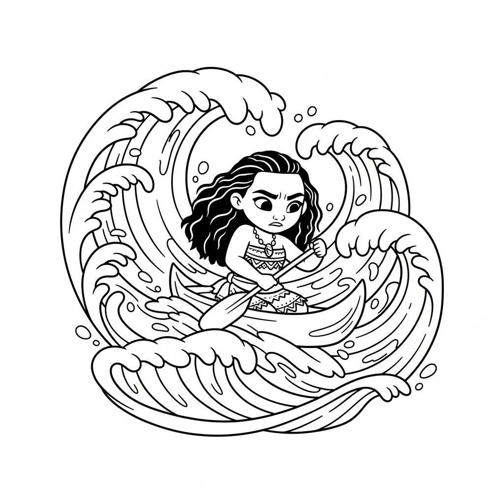 Moana para colorear en línea gratis