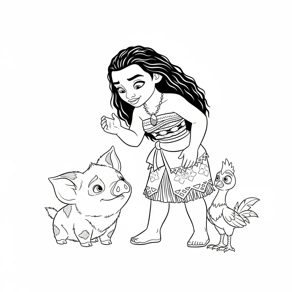 Moana para colorear y dibujos 2