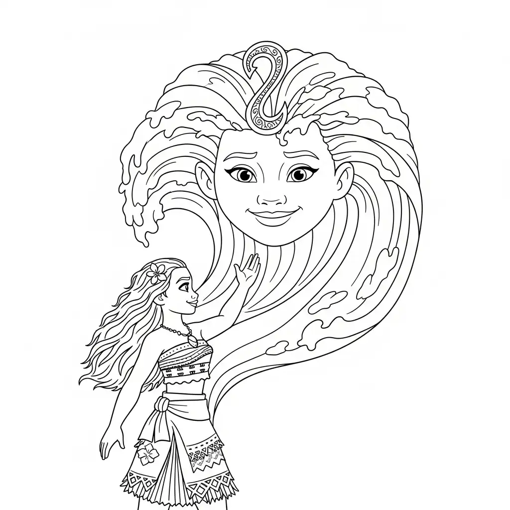 Moana para colorear para descargar