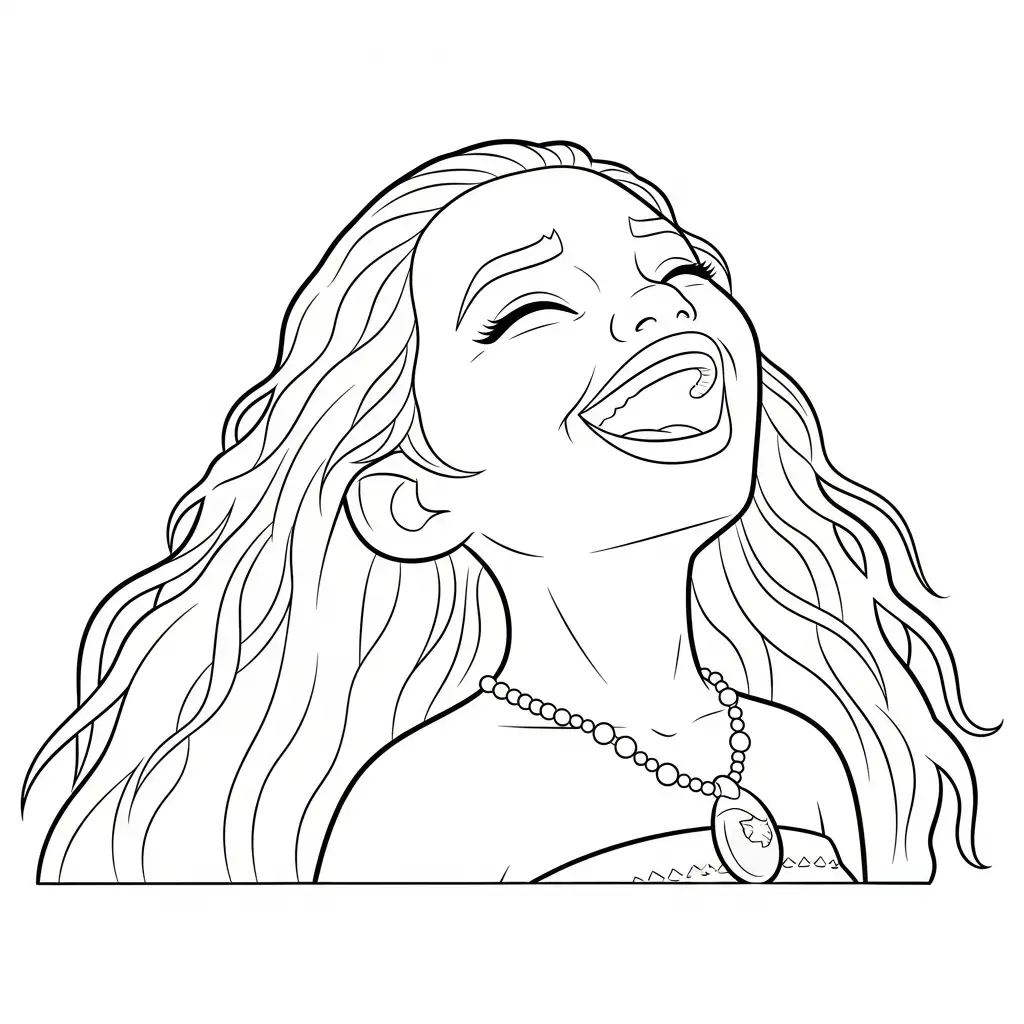 Moana para colorear para imprimir para niño de 8 años