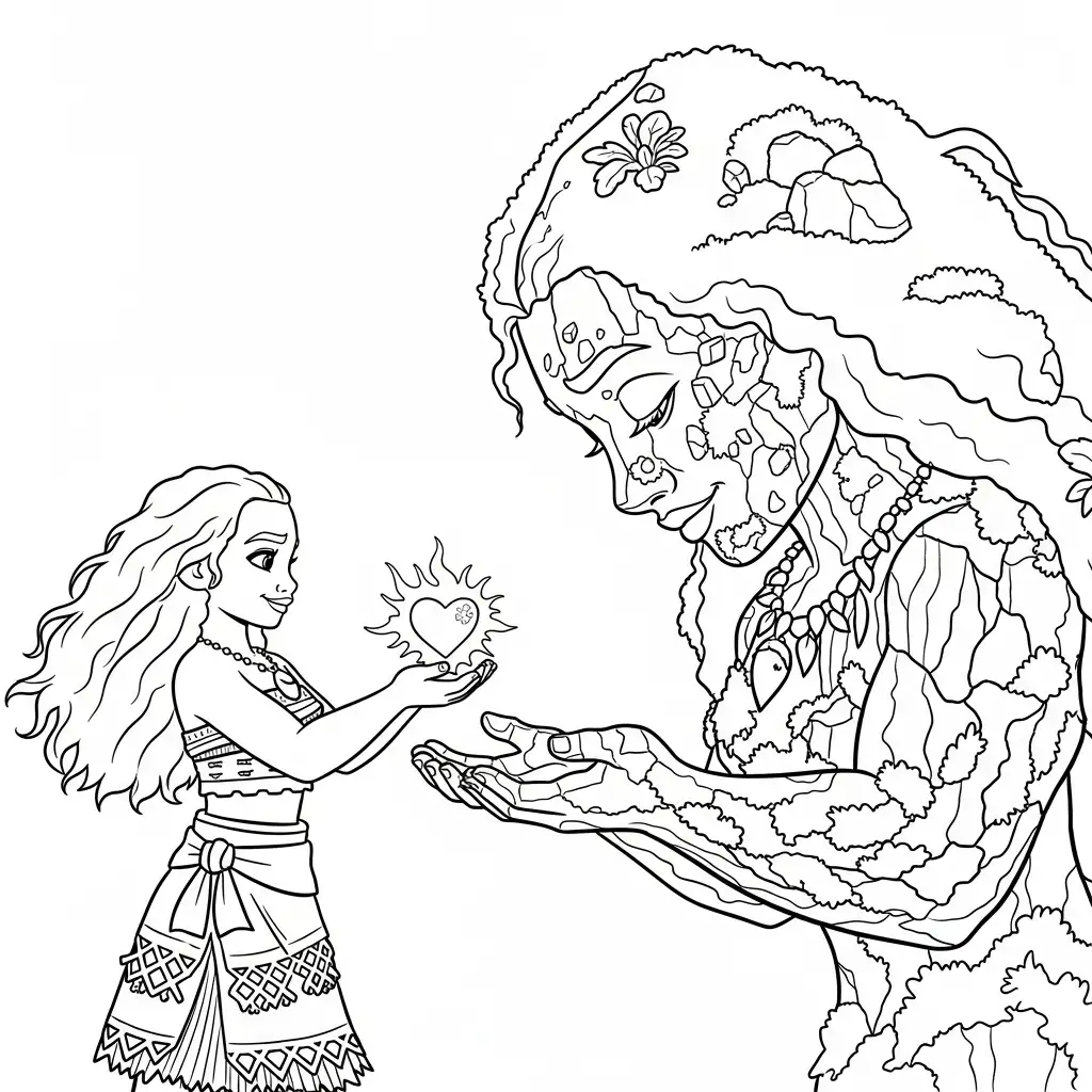 Moana para colorear para imprimir para niño de 12 años 2