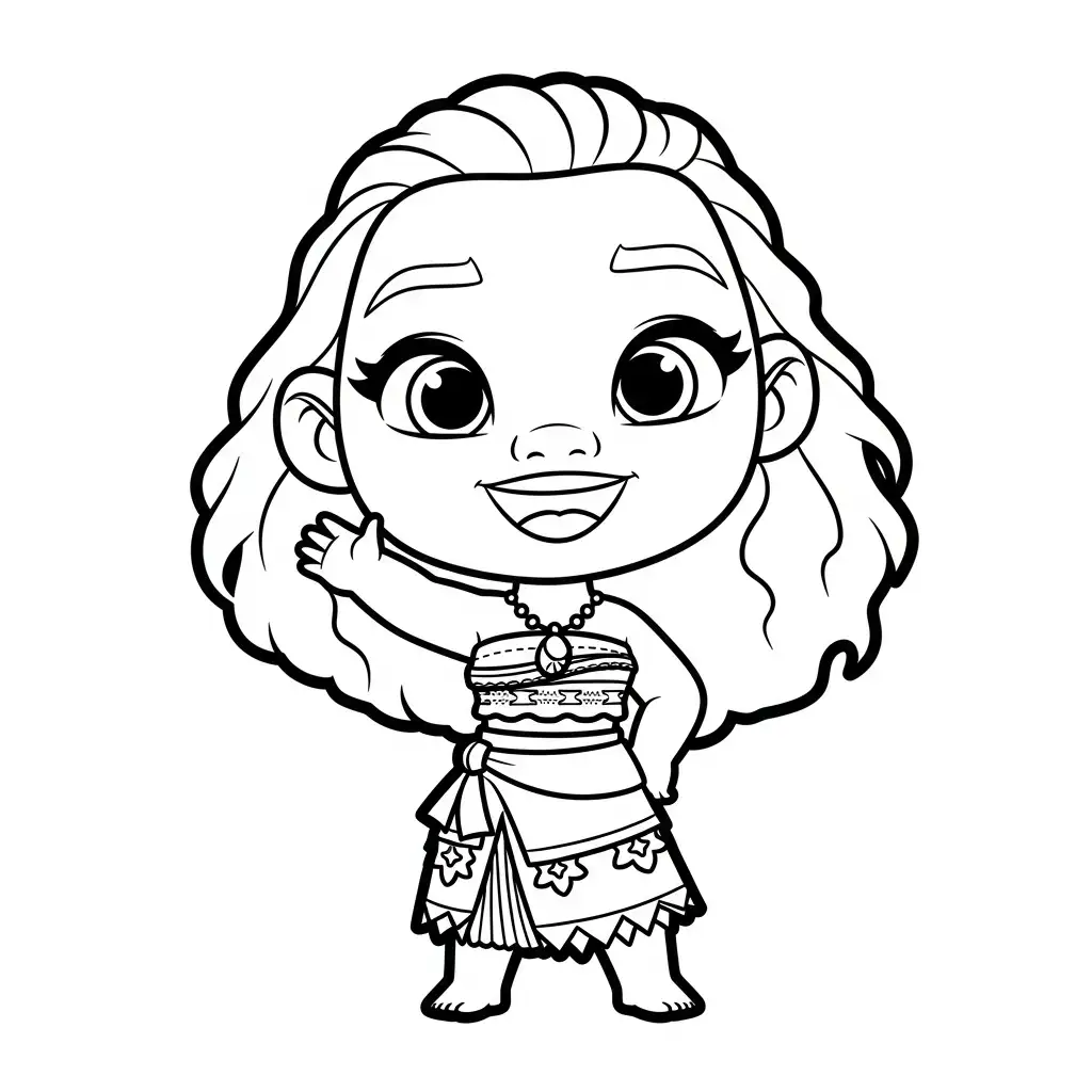 Moana para colorear para imprimir para niño de 12 años