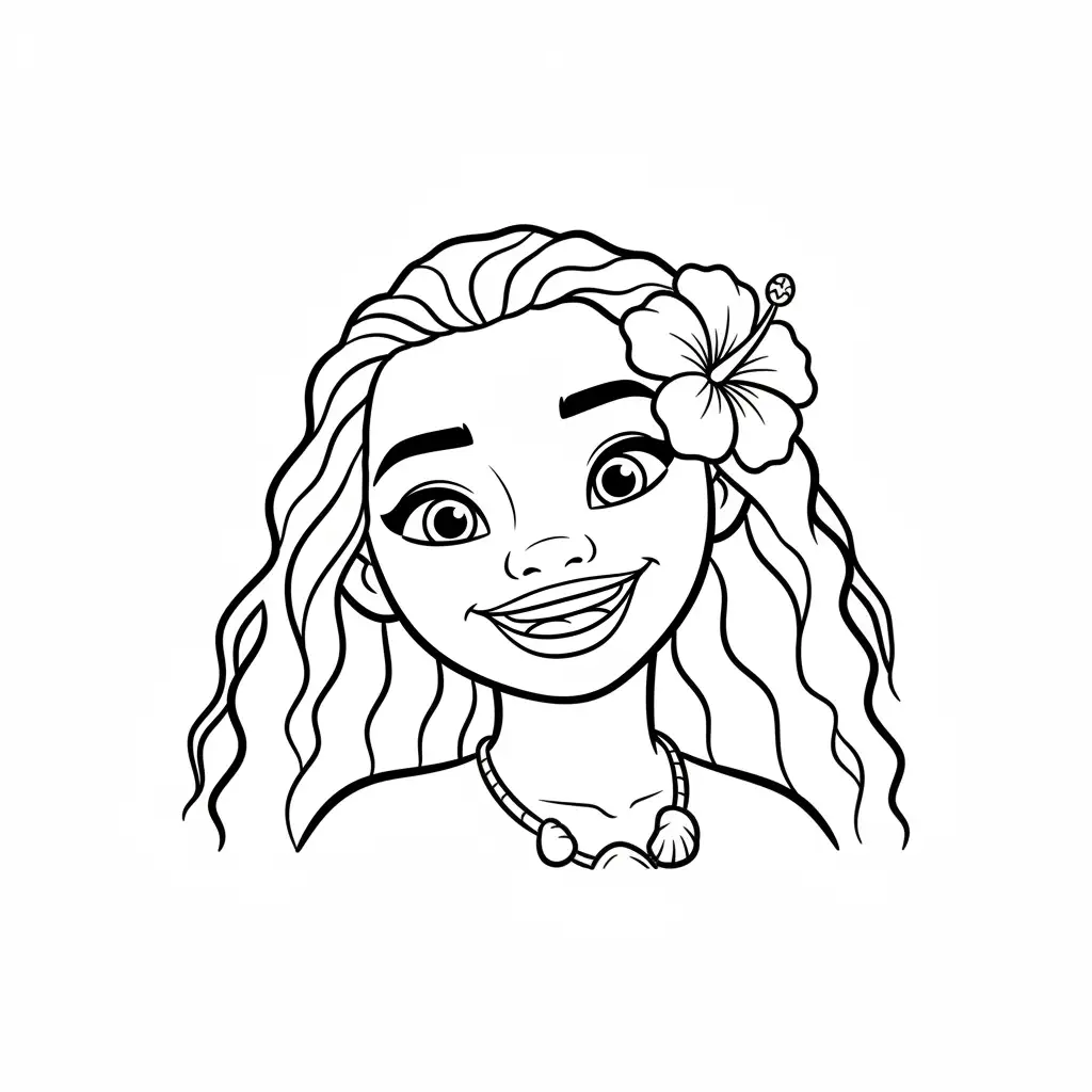 Moana para dibujar e imprimir