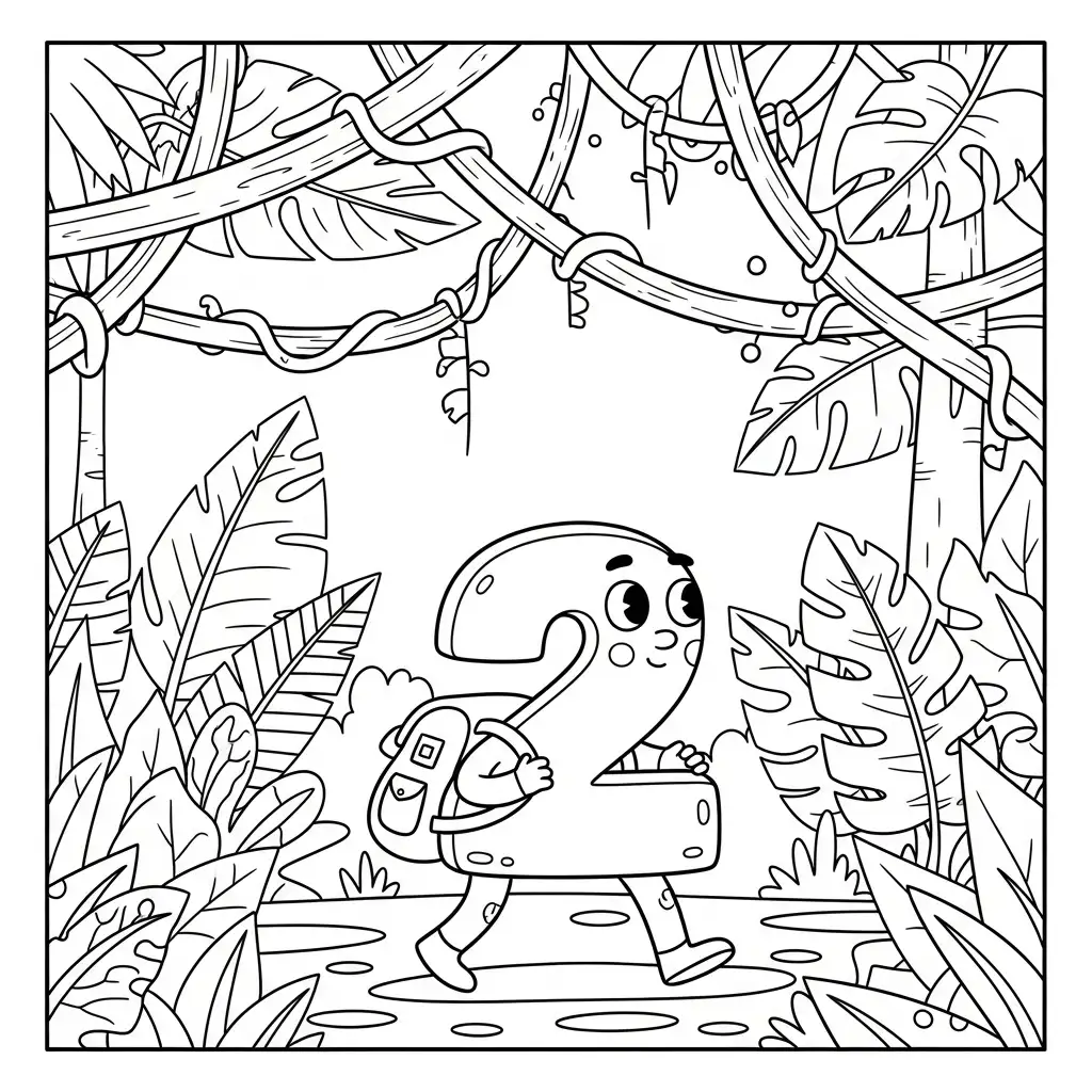 Número para colorear para niño