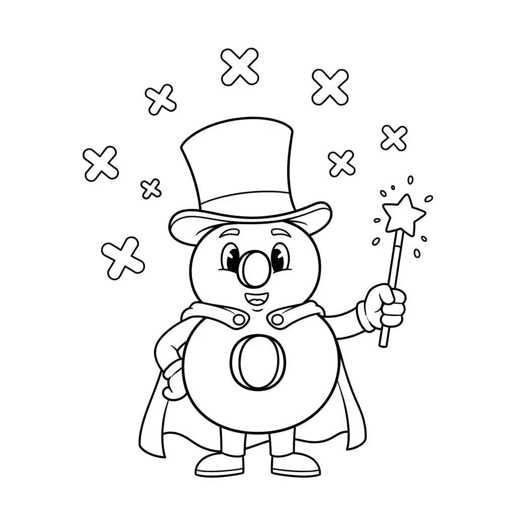 Número para colorear para niño de 6 años