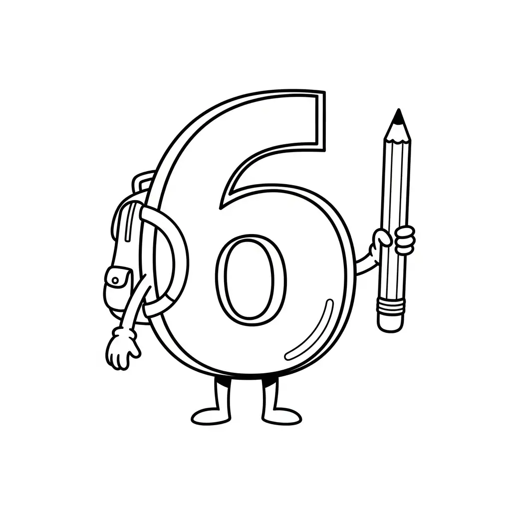 imagen de Número para colorear para niño