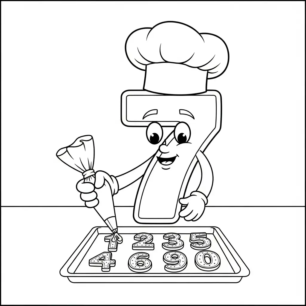 Número para colorear y dibujos