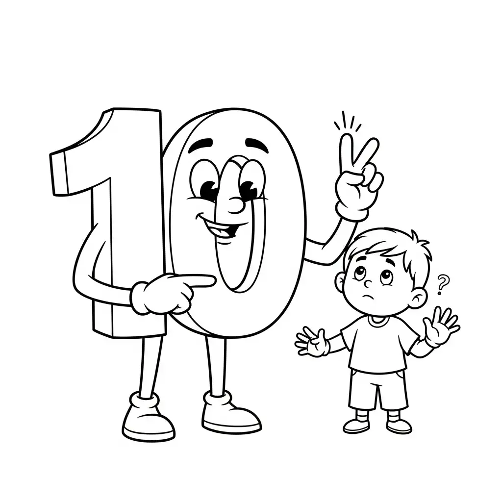 Número para colorear para imprimir a4